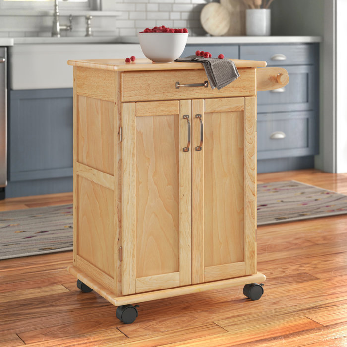 Snapshot of Minimalist Kitchen Cart Made Of Solid Wood